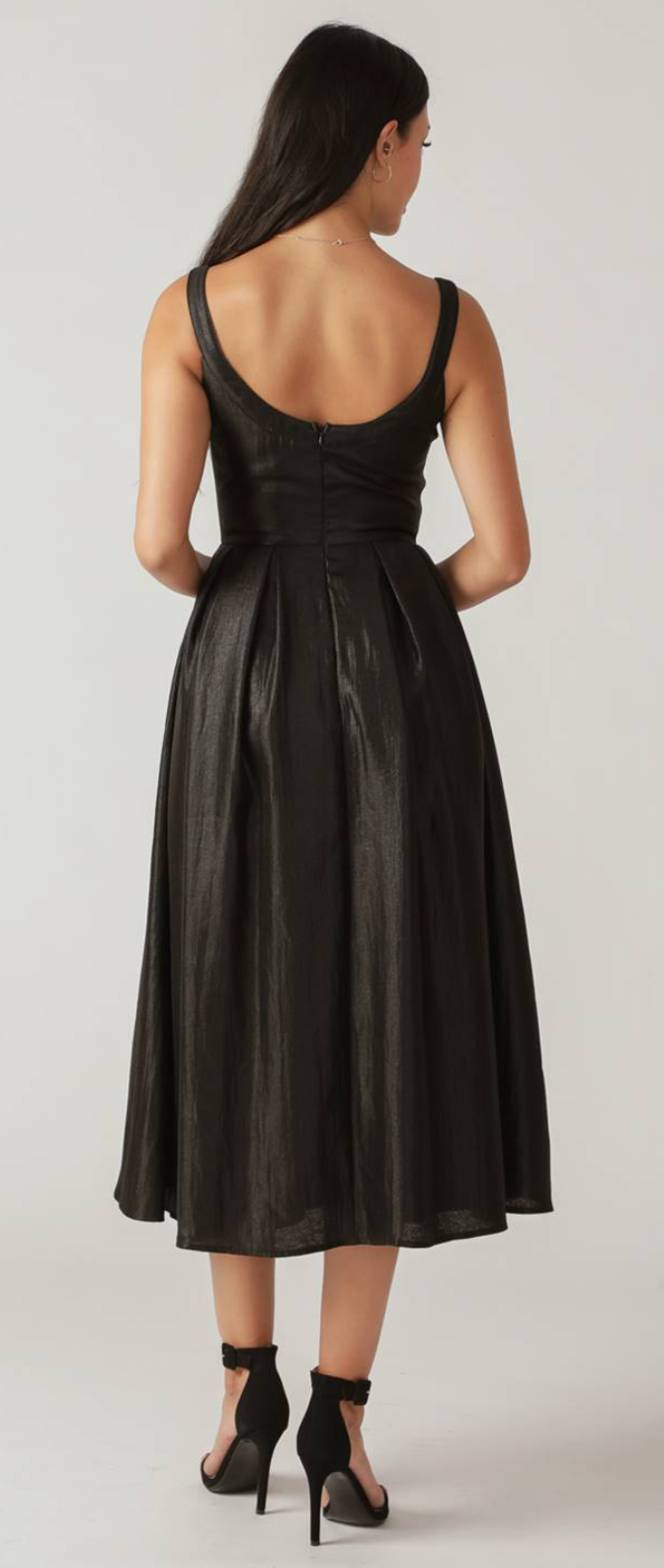 Pearl Elegance Midi Dress
