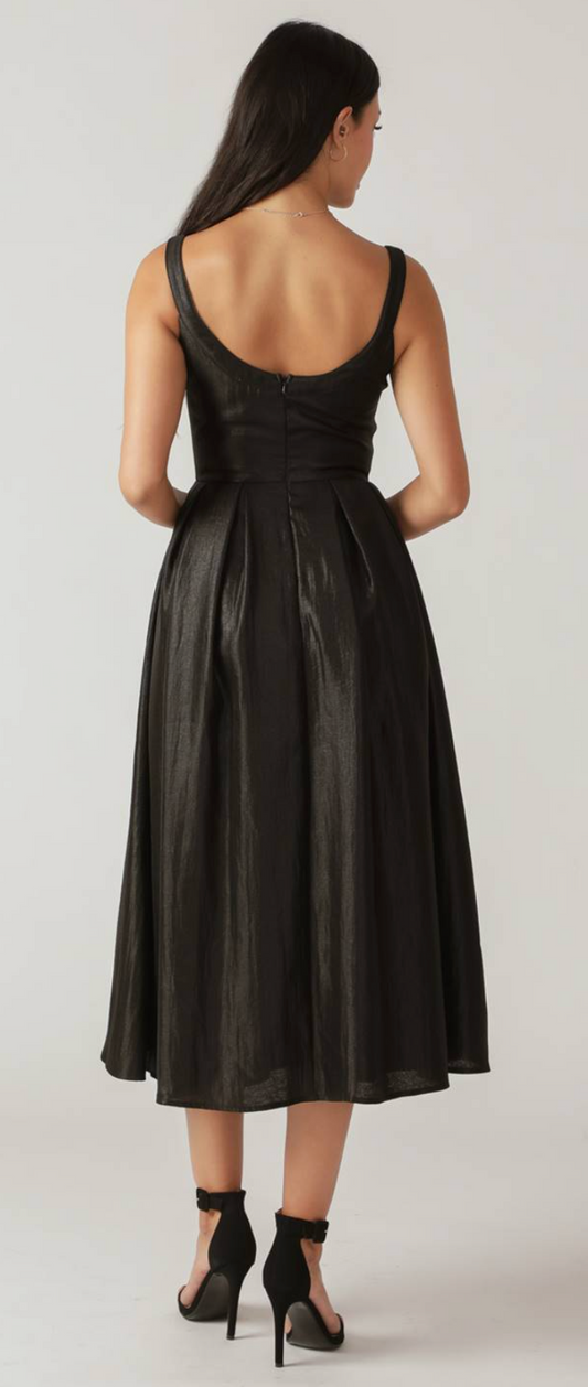 Pearl Elegance Midi Dress