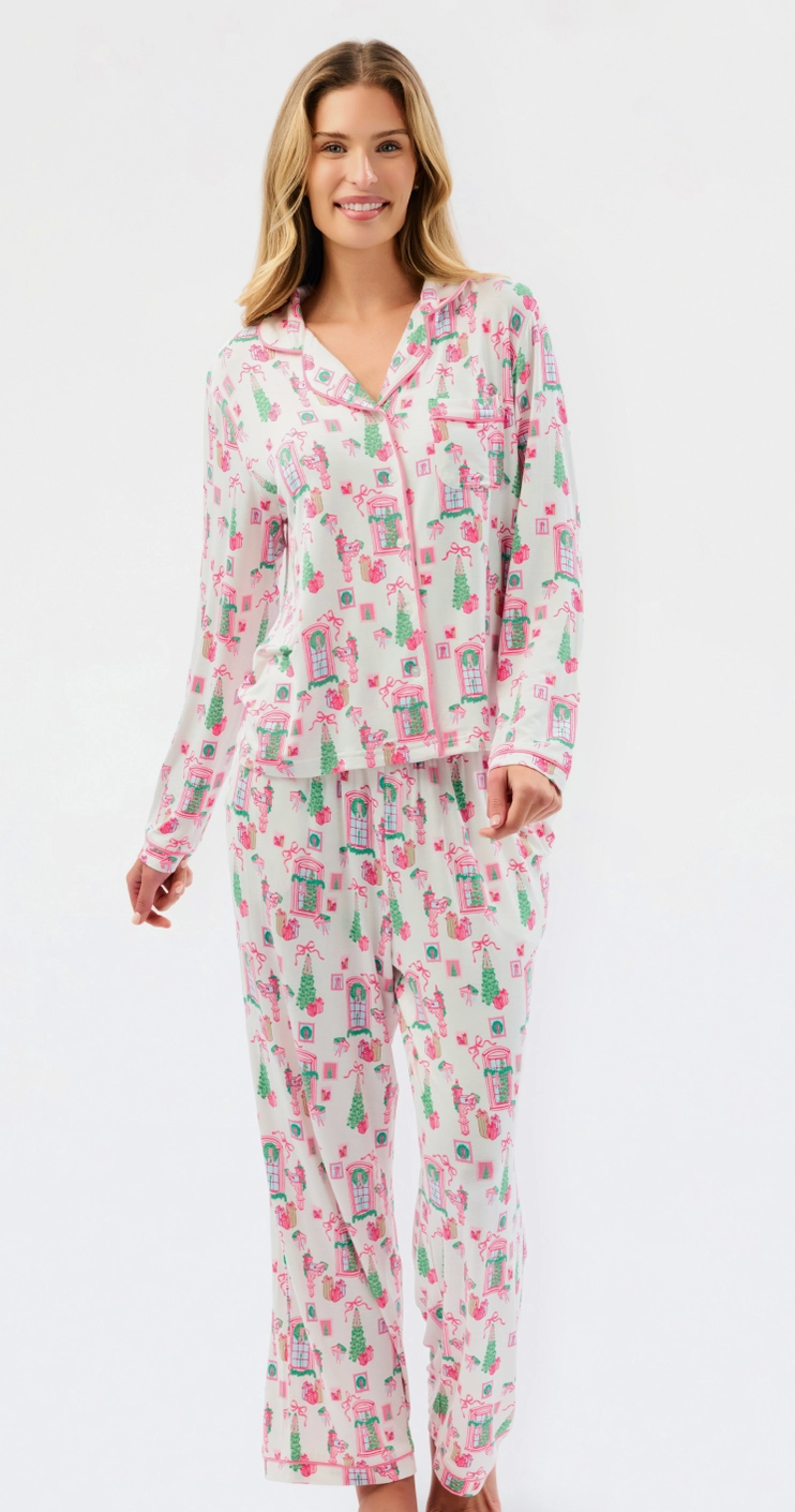 Christmas Cottage Charlotte Pajama Set - Mary Square