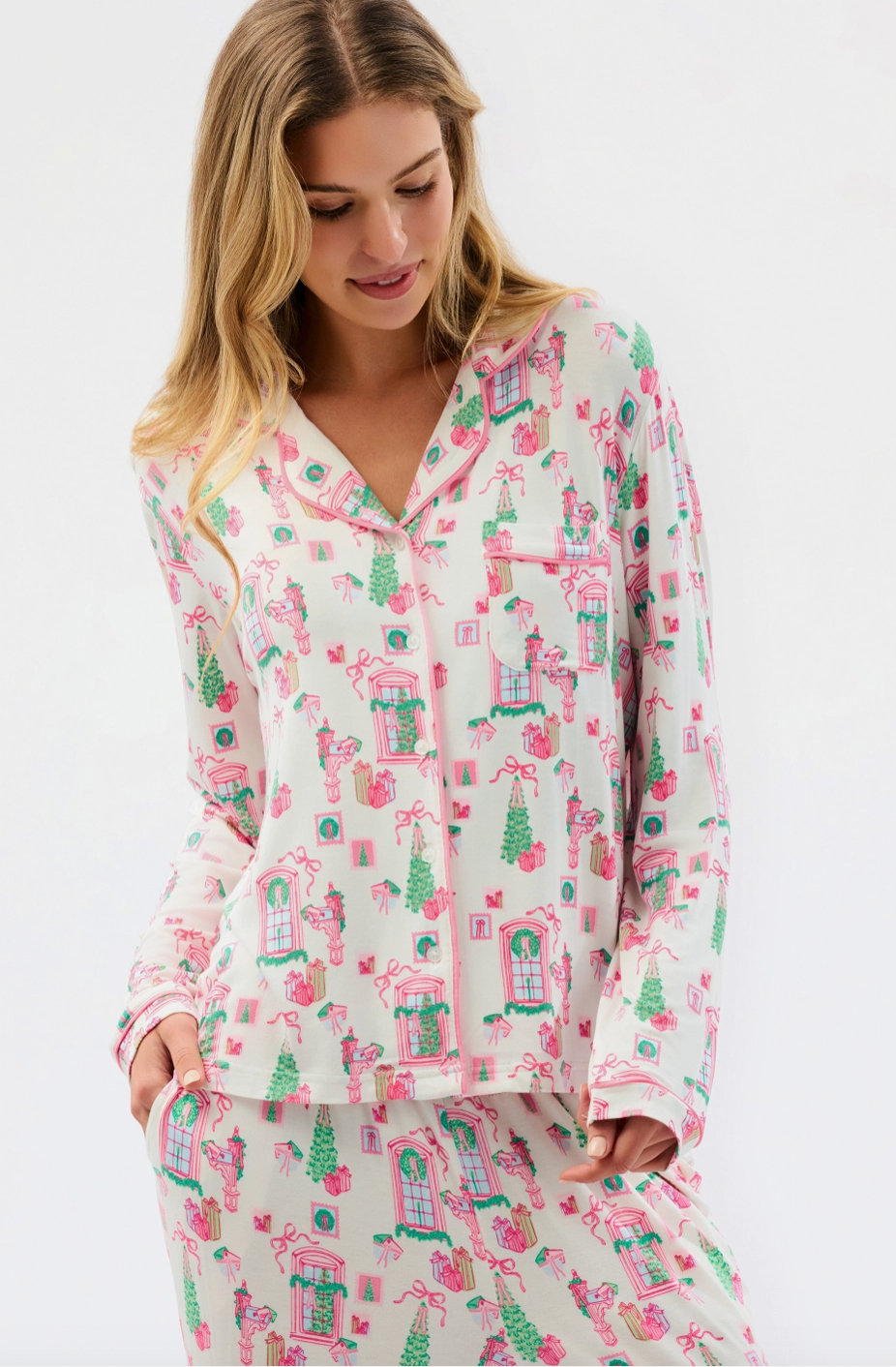 Christmas Cottage Charlotte Pajama Set - Mary Square