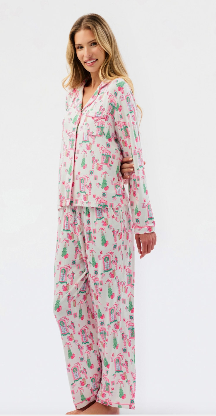 Christmas Cottage Charlotte Pajama Set - Mary Square