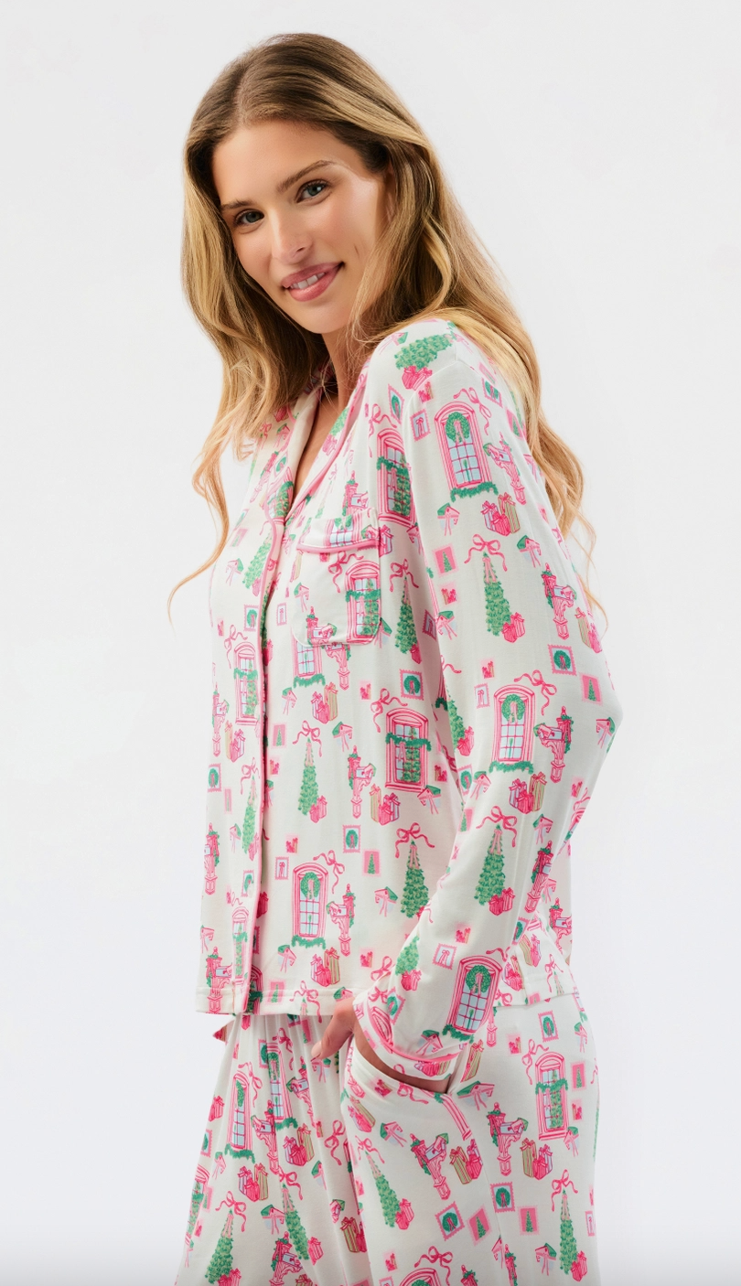 Christmas Cottage Charlotte Pajama Set - Mary Square