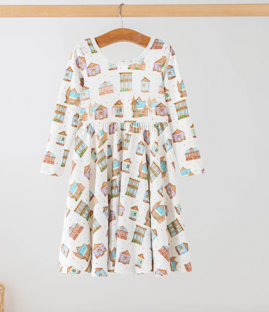 Gingerbread Row Twirl Dress