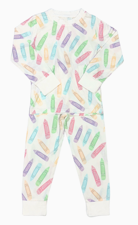 Crayon Bamboo 2pc Bamboo PJs