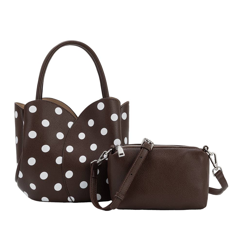 Tulip Choco Polka Dot Purse