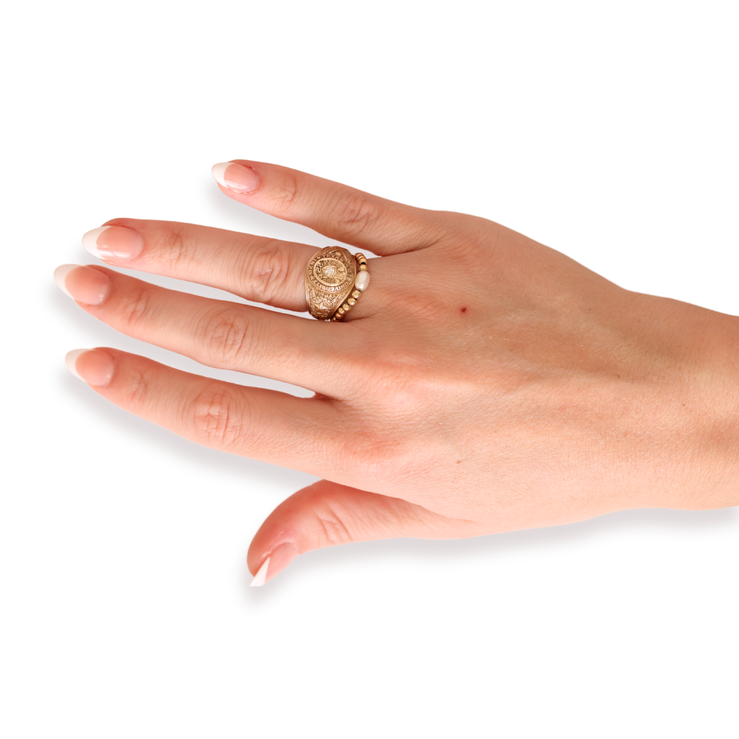 Haley Pearl Ring in Gold
