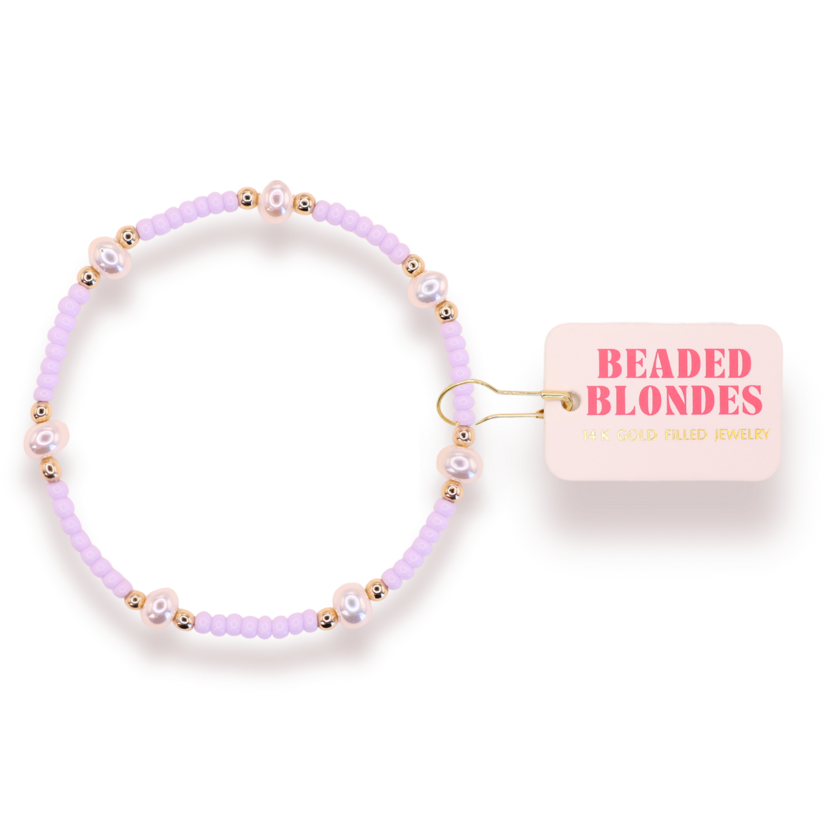 Beaded Blondes - Lilac Pearl Bracelet