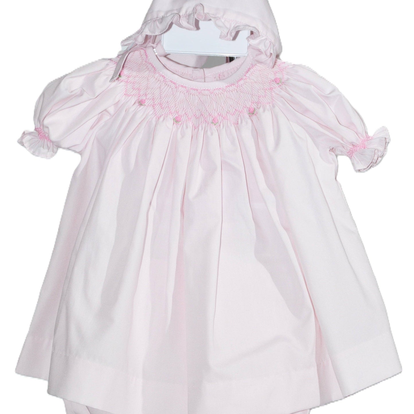 Rosebud Heirloom Bishop Dress Bonnet