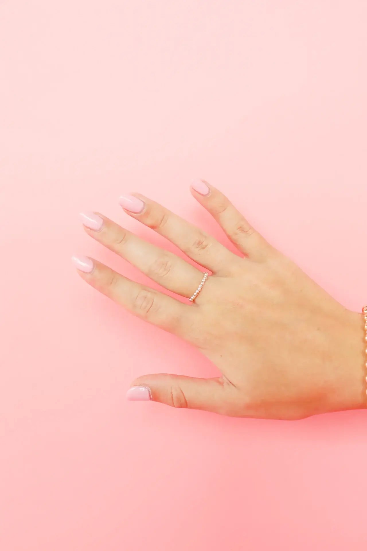 Lexi Beaded Band in Silver